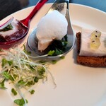 せとうち児島ホテル - 前菜接写。瀬戸内は必ず地のタコが出ますね