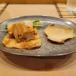 鮨 しゅん輔 - 蒸し鮑と鮟肝