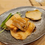鮨 しゅん輔 - 蒸し鮑と鮟肝
