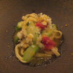 Itsuki - 鱧とアスパラの生パスタ　カラスミ
