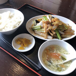 八福食堂 - 日替わり定食
            長ネギと豚肉炒め定食