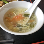 八福食堂 - 定食のスープ