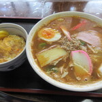 Kogane Soba - 五目みそラーメン700円 ＋ ミニ花とじ丼250円