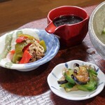 桶家乃隠居 - 天プラ丼のセット