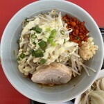 ラーメン もっけだの - 油そば普通ヤサイマシニンニクガリマヨ