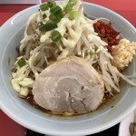 ラーメン もっけだの - 油そば普通ヤサイマシニンニクガリマヨ