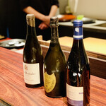 きう - ◎シャンパンとワインを久田さんの至高の創作料理にに合わせる。