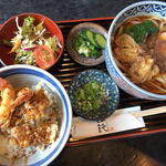 手づくりうどん もりしげ - にかけ天丼ランチ