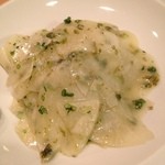 レンゲ - ②紅アカリと雪菜の炒め物1200円