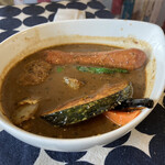 Kawaraya soup curry - ソーセージと野菜＠1,280円