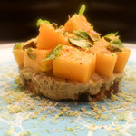 名前のないイタリア料理店 - 宮崎マンゴーとブロンテ産ピスタチオのトルタ