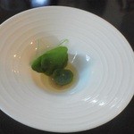 マッティート - 201210 Mattito　PRANZO(ナスとトマトの冷たいスープとナスタチウム）.jpg