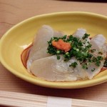 鮨 田可尾 - こもんふぐ。たたきポン酢