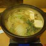 無何有 - 今回頂く牡蠣鍋はみそ味