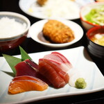 Shimbashi Uokin - 魚金の刺身定食 (￥1,280)