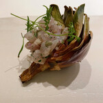 カンテサンス - 素揚げのイサキのタルタル