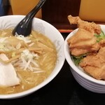 升亭 - 味噌ラーメン、から揚げ丼