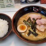 麺や もりた - トリガラ醤油とライス650円