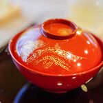 江戸前芝浜 - "周氏新對蝦（しばえび）眞薯（しんじよ）"の"椀（わん）"