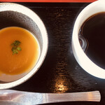 料亭・義経 - マンゴープリンとコーヒー