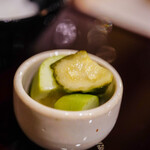 江戸前芝浜 - 《菹（にらぎ）》、"四葉胡瓜（よつばそばうり）"