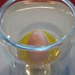 レストラン サンパウ - 桃のシャーベット　サフランとレモンのソース