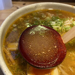 Tentou mushi - さほど辛くないスープであります。