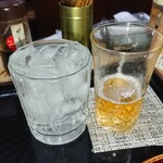 串カツ えびす - 焼酎ロック