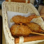 串カツ えびす - ちくわウインナー　ささみチーズ　牛肉