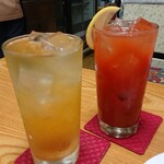 瀧の家 - 緑茶ハイ 360円、トマトハイ 420円