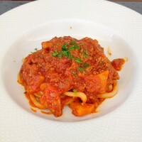 ヴィア トスカネッラ - パスタ　サルシッチャと長芋のアラビアータ