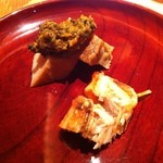 鮨小山 - 鮑とエビの頭