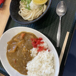 はなまるうどん - カレーとぶっかけ小のセットメニュー（＾∇＾）