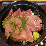 九州まぐろ - まぐろ尽くし丼(ご飯少なめ)