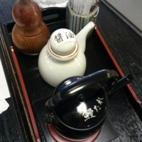 鰻割烹 伊豆栄 本店 - 卓上のタレ、山椒