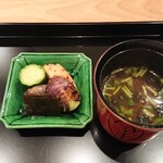 茜坂大沼 - 香の物と赤出汁