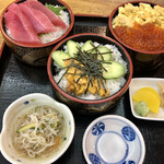 Marusen Kaikan - 三色丼セット