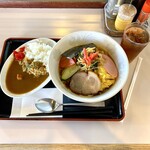 ファミリーレストラン ライラック - 冷やしラーメンとカレーのセット