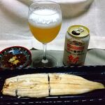 つきじ近富 - 白焼をビールで