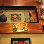 いろりの宿 芦名 - こんな感じのいろりです。