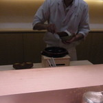 神楽坂 石かわ - 新米の釜炊き