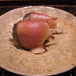 神楽坂 石かわ - 造り　鯖　酢飯　白葱