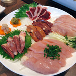 焼肉さかえ - 天下鶏刺盛り