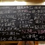 出羽鮨 - メニューボード。