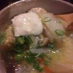 でべそ - 団子ときのこのあんかけ豆腐（500円）