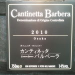 ワインのラベルを模した看板