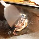 月島もんじゃ くうや - 今日のお通しは、烏賊ゲソ焼き