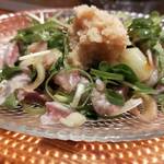 月島もんじゃ くうや - いわしのたたき薬味和え