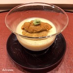 御料理 寺沢 - 北海道産の海胆と三陸産の海胆の玉締めゆ