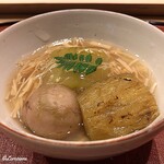 御料理 寺沢 - 石川小芋、焼茄子、冬瓜の炊合せ